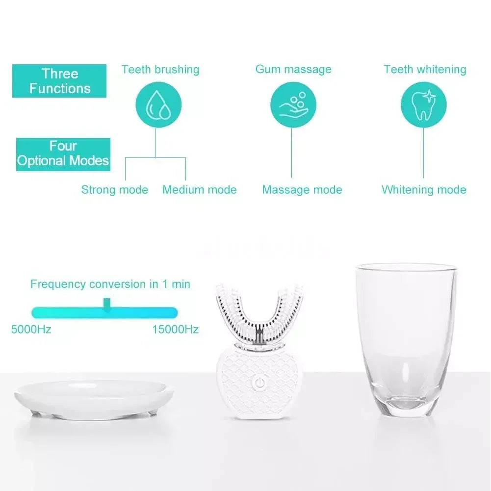 Teeth Saver Ultrasonic Electric Toothbrush for 360° Whitening and Deep Cleaning